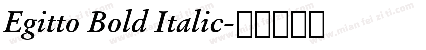 Egitto Bold Italic字体转换